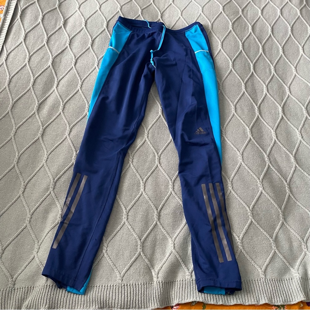 adidas Supernova Navy and Bright Blue Performance Leggings
